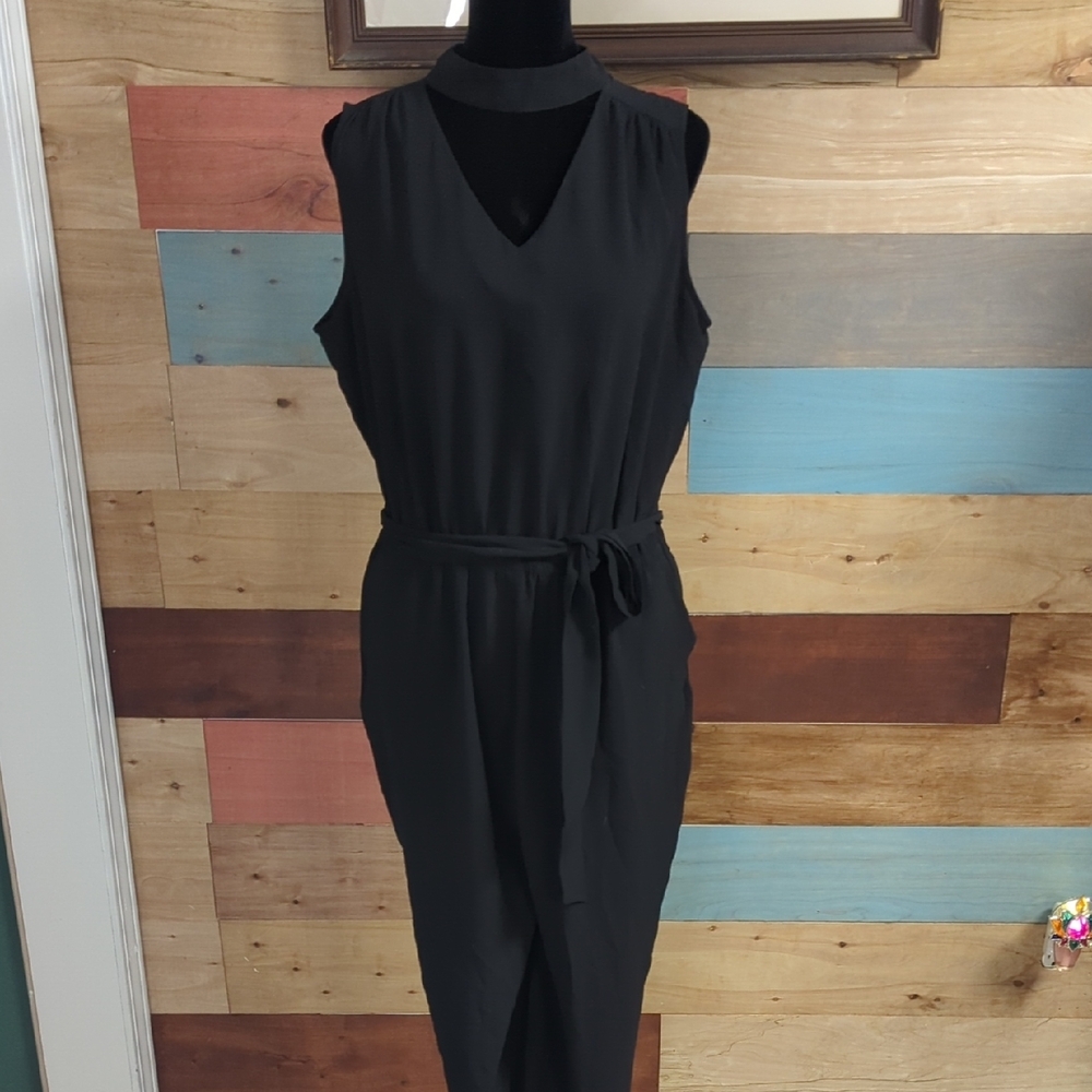 Vince Camuto Black Sleeveless Jumpsuit